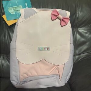 Lisinuo cat Backpack with a bow